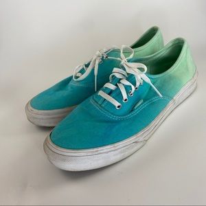Turquoise-Teal Ombre Vans